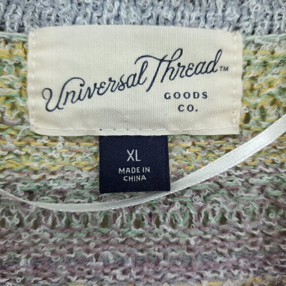 Universal Thread Matching Knit Set XL Top/L Shorts Orange/Blue - Picture 5 of 16